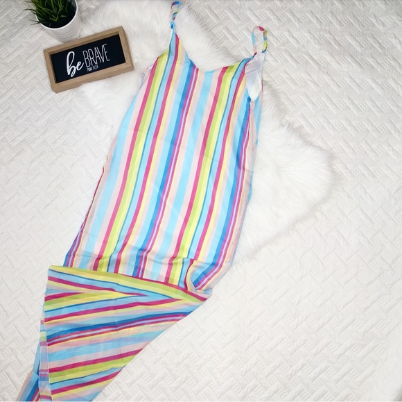 Colorful Striped spaghetti strap maxi dress - Picture 3 of 3